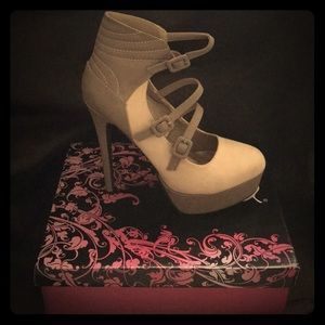 Nude Suede Heels